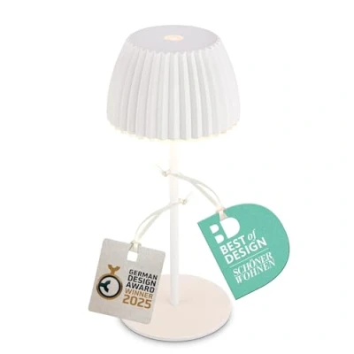 Image of Briloner Brilo unplugged Riffle LED battery mini table lamp, anthracite