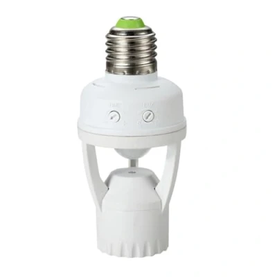 Image of MACLEAN PIR Sensor MCE24 Automatic Light Bulb Holder Dusk Dawn Detection Security Lamp E27 60W