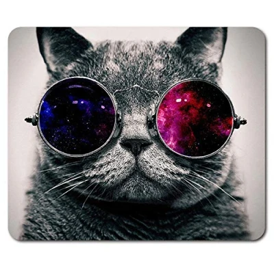 Image of Awesome Galaxy Cat Mouse Mat Pad Funny Mum Sister Daughter Gift Computer #8948