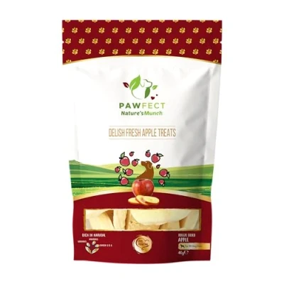 Image of Pawfect 100% Natural Freeze Dried Apple Treats for Dogs Single Ingredient Vegan Grain &amp; Gluten Free Low Calorie Training (40g)