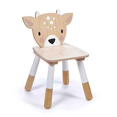 Image of Tenderleaf Toys Forest Chair Wood Furniture and Nursery Decor for Children (Deer)