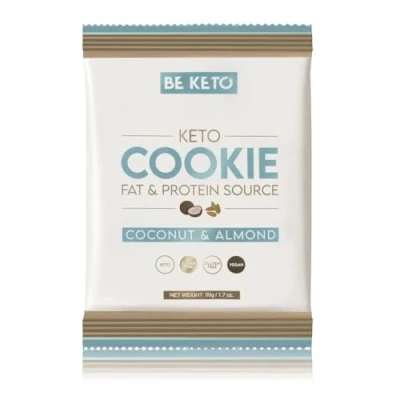 Image of BeKeto Keto Cookie Coconut and Almond 50g Plant Based only 2g of natural sugars totally Gluten Free