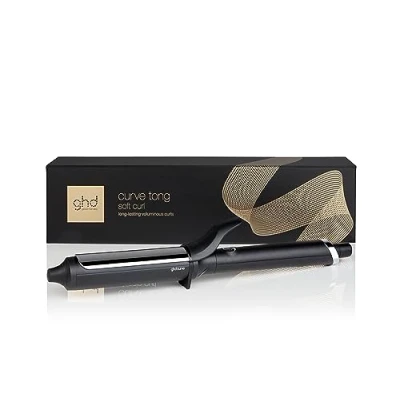 Image of ghd Curve Soft Curl Tong 32 mm Large Barrel, Creates Big Curls And Waves, Ultra Zone Technology With Optimium Styling Temp 185ºC, Protective Cool Tip, Auto Sleep Mode