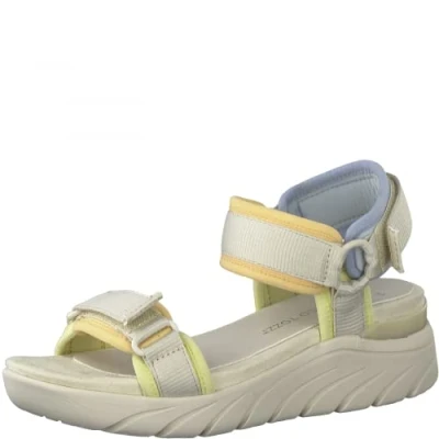 Image of Marco Tozzi Women&#039;s Damen 2 28542 28 Sandalette Sandal, Cream Comb, 6.5 UK