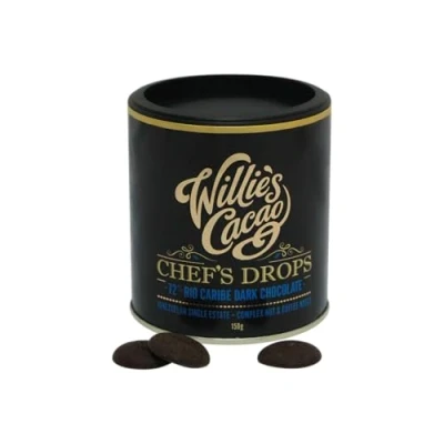 Image of Willie&#039;s Cacao Couverture chocolate Chef&#039;s Drops Rio Caribe 72% Dark 150g x 6 Coffee, nutty notes For cooking &amp; baking Vegan