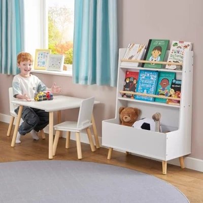 Image of Liberty House Toys Kids White Bookcase and Toy Storage Cabinet, H900 x W680 D320mm
