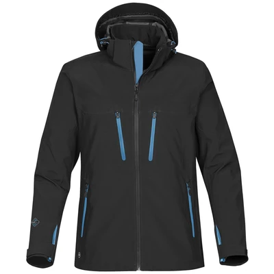 Image of Stormtech Mens Patrol Softshell, Black/Electric Blue, Large. XB 3