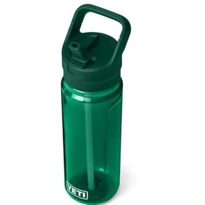 Image of YETI Yonder C Straw Water Bottle, Black Forest Green, 25 oz (750 ml)