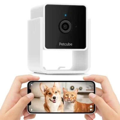 Image of Petcube Cam Indoor Wi Fi Pet and Security Camera with Phone App, Monitor 2 Way Audio Video, Night Vision, 1080p HD Video Smart Alerts for Ultimate Home