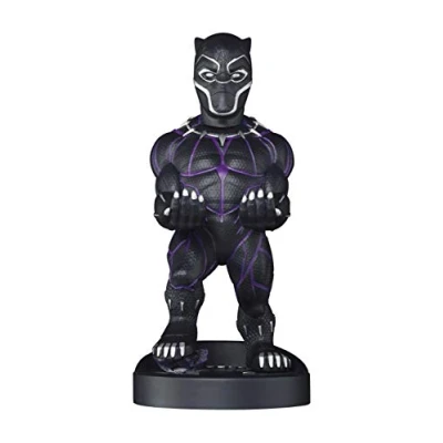 Image of Exquisite Gaming: Marvel End Game: Black Panther Original Mobile Phone &amp; Gaming Controller Holder, Device Stand, Cable Guys, Licensed Figure