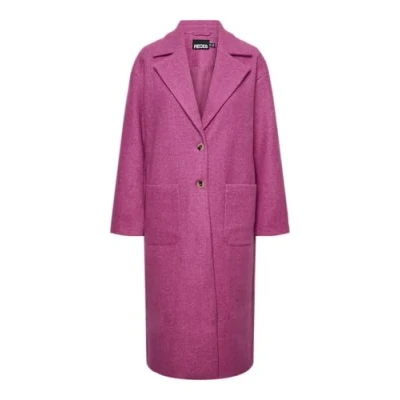 Image of PIECES Women&#039;s Pcjili Long Coat Bc, Festival Fuchsia, M