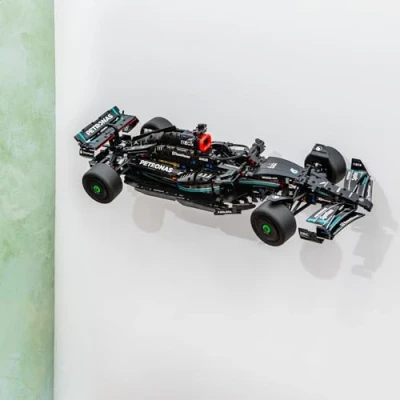 Image of Brickify Wall Mount Bracket Compatible With Lego Technic Mercedes W14e 42171 Securely Display Your Car Manufactured In The UK Set NOT Included