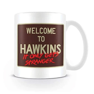 Image of Pyramid International Stranger Things Ceramic Mug with Welcome to Hawkins Logo in Presentation Box Official Merchandise