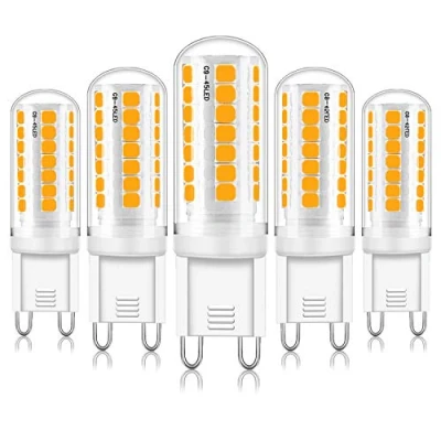 Image of YUIIP G9 LED Bulb Dimmable 3W, Equivalent to 20W 40W Halogen, Warm White 3000K, No Flicker or Strobe, 340LM, Socket, AC 220 240V, 5 Pack