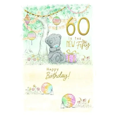 Image of Me To You Tatty Teddy Cute 60th Birthday Card, 60 Is The New Fifty Official Collection 6 x 9