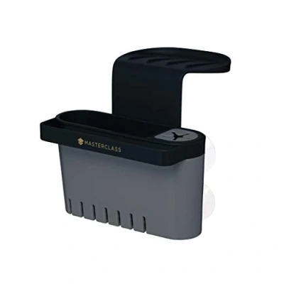 Image of MasterClass MCSINKCADDY Suction Sink Tidy, Black/Grey, adjustable Size