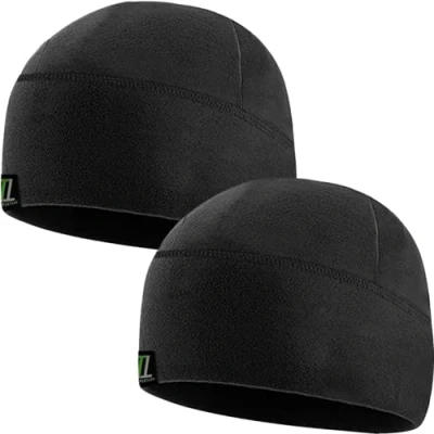 Image of Temple Tape Tactical Fleece Watch Cap Beanie 2 Pack Black/Black