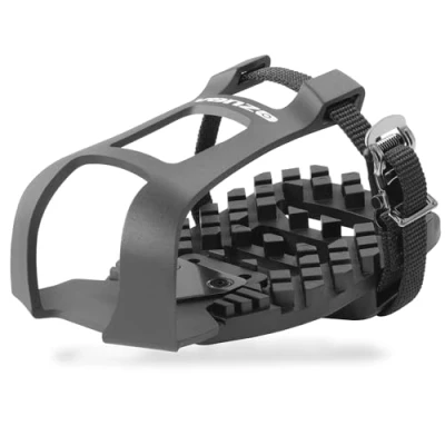 Image of VENZO Bike Bicycle Toe Clips Cage Indoor Exercise Spin Pedal Adapters Compatible with Peloton Delta Pedals Convert Look to Clip Straps Ride Sneakers