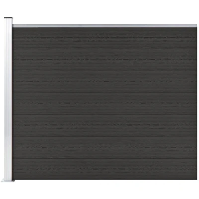 Image of vidaXL Fence Panel WPC 175x146 cm Black