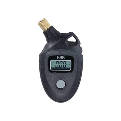 Image of BBB Cycling PressureGauge Bike Tyre Pressure Gauge Digital Checker for Tyres Compatible with Presta and Schrader Valves BMP 90, Black