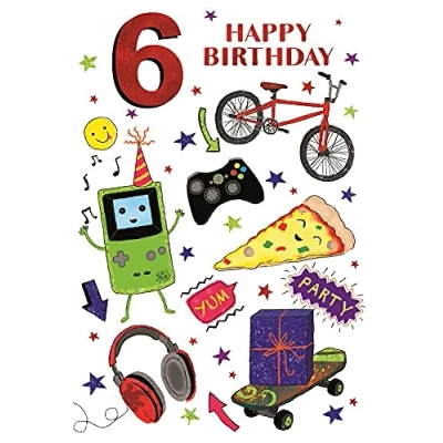Image of Greetings Age 6 Boy Birthday Card
