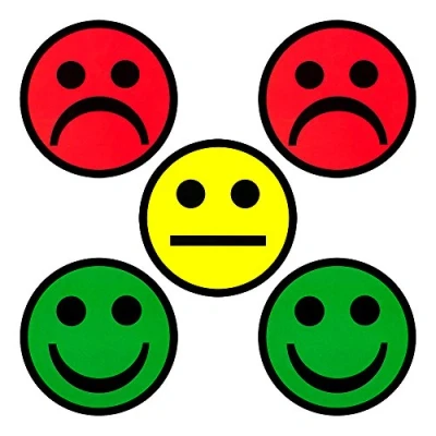 Image of 5 Smiley Magnets Mix Package 2 Green, Red and 1 Yellow Inch Whiteboard Fridge