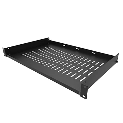 Image of Jingchengmei 1U Disassembled Vented Cantilever Server Rack Mount Shelf 12&quot;(305mm) Depth for 19 Inch Network/AV Equipment and Cabinet(1U12V)