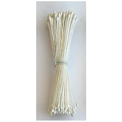 Image of Art of cake® Flower Stamens Round Dull , Small Heads (1.5mm) 144pcs / Bunch White Colour 1.5mm