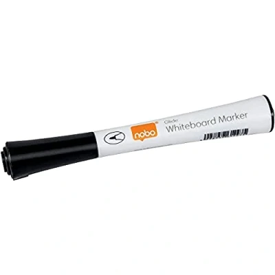 Image of Nobo Glide Drywipe Whiteboard Pens, 1 mm Fine Tip, Pack of 4, 1915392, Coloured