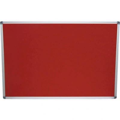 Image of Offis Felt Notice Board 900X600 MM Red Aluminium Trim