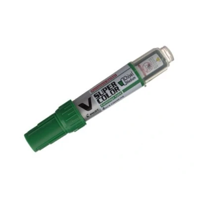 Image of Pilot V Super Color Medium Tip Chisel Marker (Pack of 10) Green