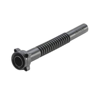 Image of hünersdorff Premium Diesel Outlet Pipe Flexible Black with Union Nut Spout Diameter 25 mm/Outlet Length 265 mm