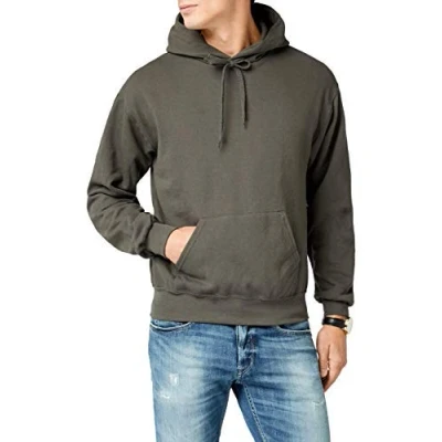 Image of Fruit of the Loom 62 208 0, Men&#039;s Classic Hooded Sweatshirt, Charcoal, Large