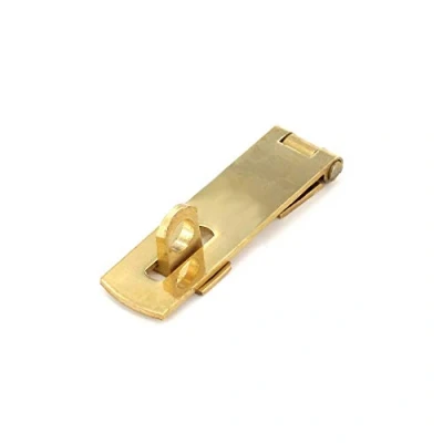 Image of Pair of Solid Brass Hasp &amp; Staple for Cupboard/Cabinet Door 2 x 50mm