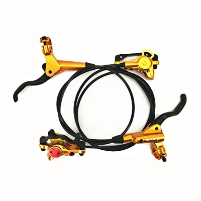 Image of Zoom HB 875 Hydraulic Disc Brake Front &amp; Rear 750mm 1400mm MTB BMX Set, Gold