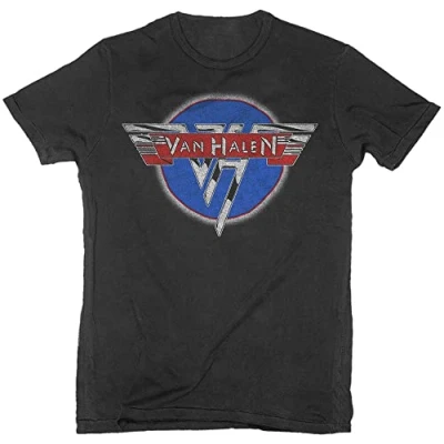Image of Van Halen Chrome Logo Official Tee T Shirt Mens Unisex (Medium) Black