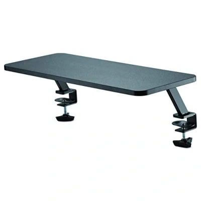 Image of Monitor Riser Stand Clamp on Shelf For Desk Extra Wide 25.6&quot; (65 cm) up to 34&quot; Monitors Black (MNRISERCLMP)