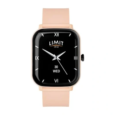 Image of Limit 37mm Pink Unisex Smart Watch Fitness Tracker with Bluetooth Calling Heart Rate Sp02 Android and Ios Silicone Strap