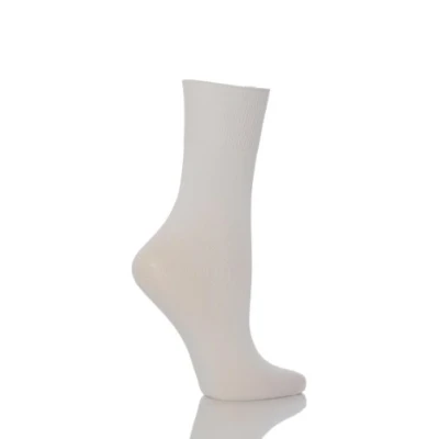 Image of Girls 1 Pair Silky Ballet Socks In 3 Colours 6 8.5 Kids White