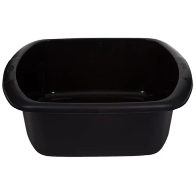 Image of Whitefurze Rectangular Bowl, Plastic, Black, Large