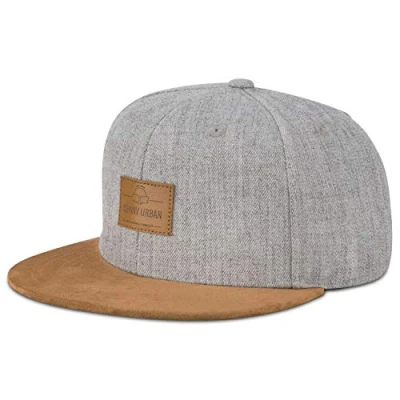 Image of Johnny Urban Cap Men and Women Snapback Grey Brown Dean Stylish Baseball Adjustable &amp; with Logo Badge One Size Unisex Comfortable Trucker Hat