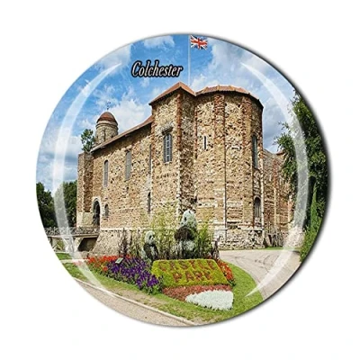 Image of Colchester UK Fridge Magnet Crystal Tourist Souvenir Gift Collection Refrigerator Magnetic Sticker