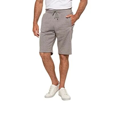 Image of JP 1880 Men&#039;s Big &amp; Tall Logo Comfy Sweat Shorts Grey Melange XXX Large 702636 12 3XL