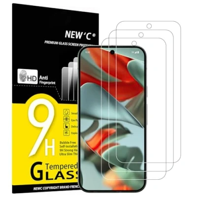 Image of NEW&#039;C 3 Pack Designed for Google Pixel 9 Pro XL Screen Protector Tempered Glass,Case Friendly Ultra Resistant
