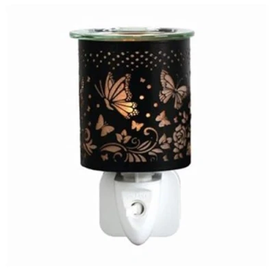 Image of Aroma Black &amp; Gold Butterfly Plug In Wax Melt Warmer