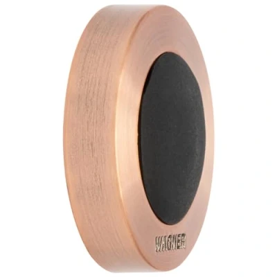 Image of Wagner Doorstop Screw or Glue Wall Ø 38 x 10 mm, Antique Rosé&quot; Stroke Bumper Made of die cast zinc in Trendy Colour + Soft Black Thermostatic Rubber, to be Screwed glued on Walls 15513911