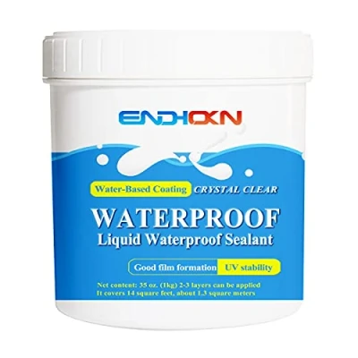 Image of Liquid Waterproof Sealant Clear 35oz, Endhokn Wall, Bathroom, Roof Indoor and Outdoor for Leaks Cracks Repair Water Based Coating