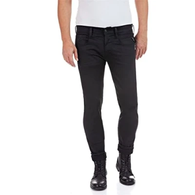 Image of Replay men&#039;s jeans Anbass slim fit with power stretch, black (Black 098), W36 x L32