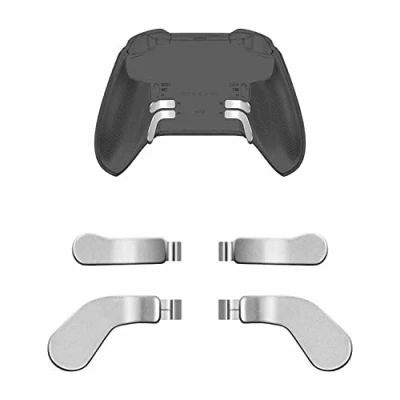 Image of Mcbazel 4pcs Trigger Paddles for Xbox One Elite/Xbox Elite 2 Controller, Metal Replacement Accessories Kit Compatible with Controller Series Sliver