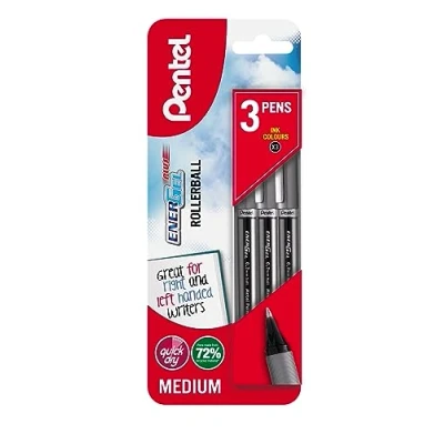 Image of Pentel EnerGel Plus Triple Blister Black